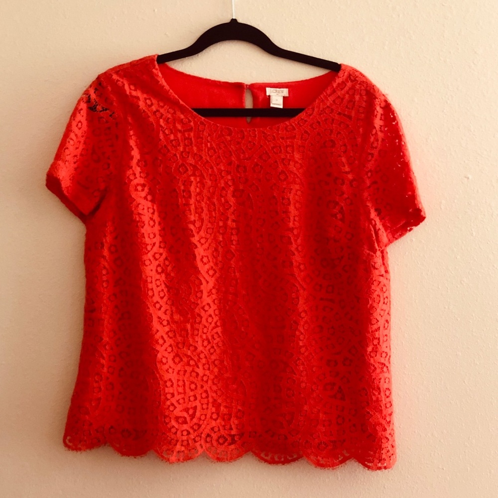 Red-Orange J Crew factory top